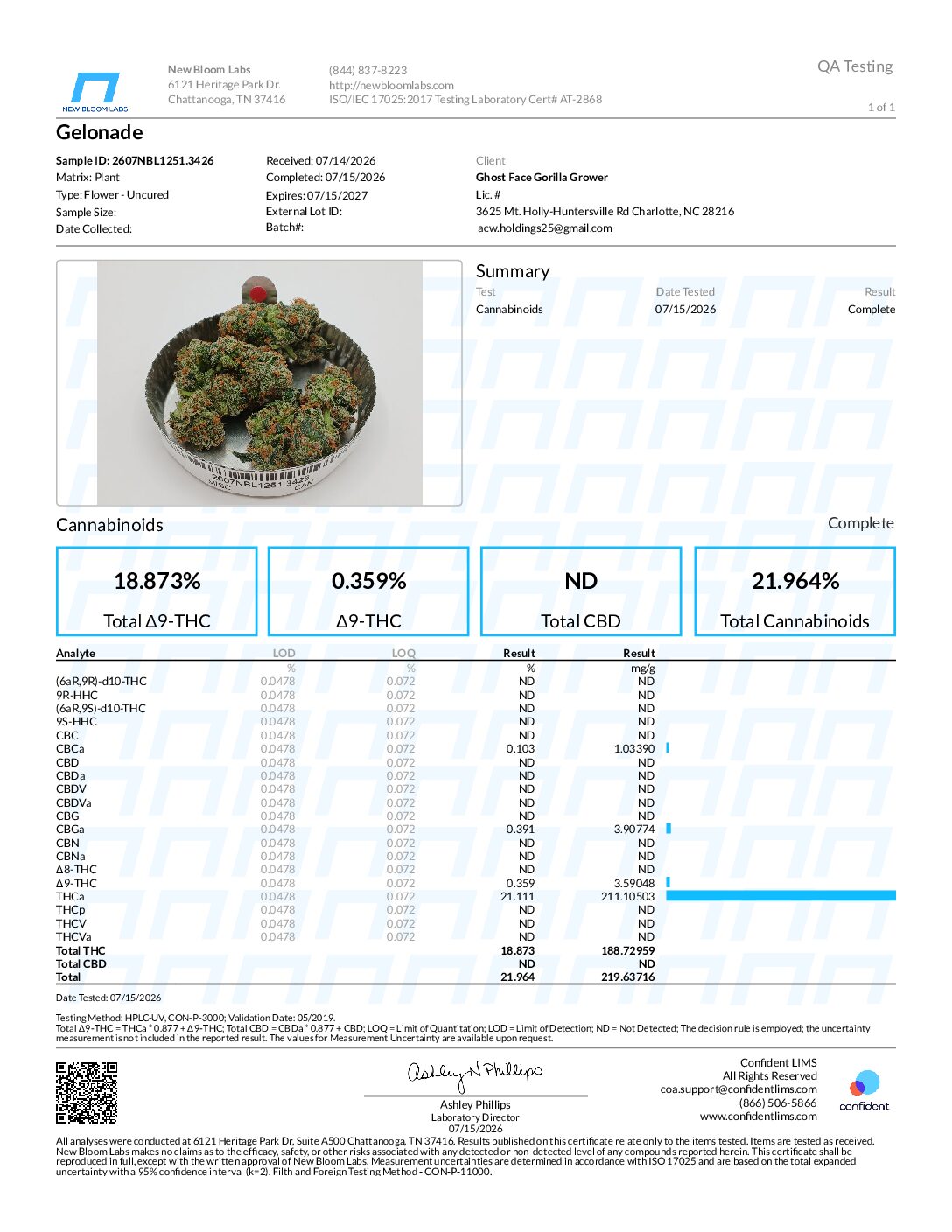 Gelonade - Organic Nutrients THCa (Hybrid-Sativa) - Image 2